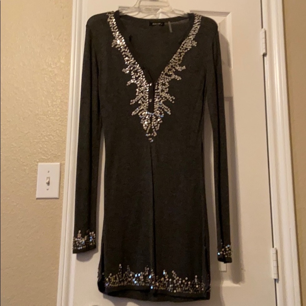 Gray Dress with Sequins
